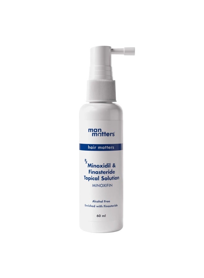 مان ماترز سيروم مينوكسيديل 5% مع فيناسترايد من مان ماترز | يمنع تساقط الشعر وترققه | ينشط نمو الشعر واللحية | غير لزج، خالي من العطور | تركيبة فائقة الفعالية، 60 مل - Image 1